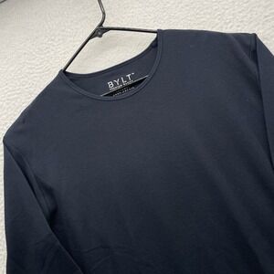 BYLT Thermal T-Shirt Mens XL Drop Cut Long Sleeve Navy Blue Performance Athletic